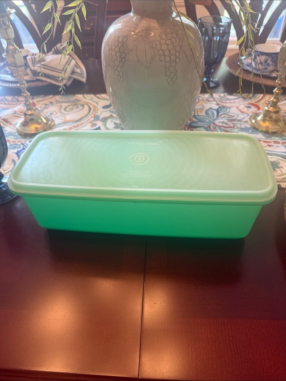 Tupperware Turquoise Rectangular Food Storage Container - Picture 2 of 8